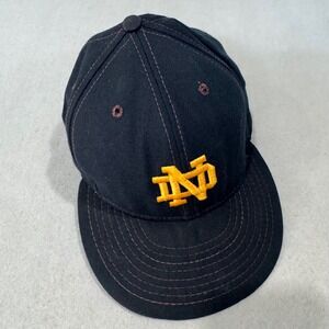 University Square Snapback Hat Men OSFA Navy Notre Dame Vintage USA Made